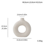 Minimalistische Ringvase Keramik