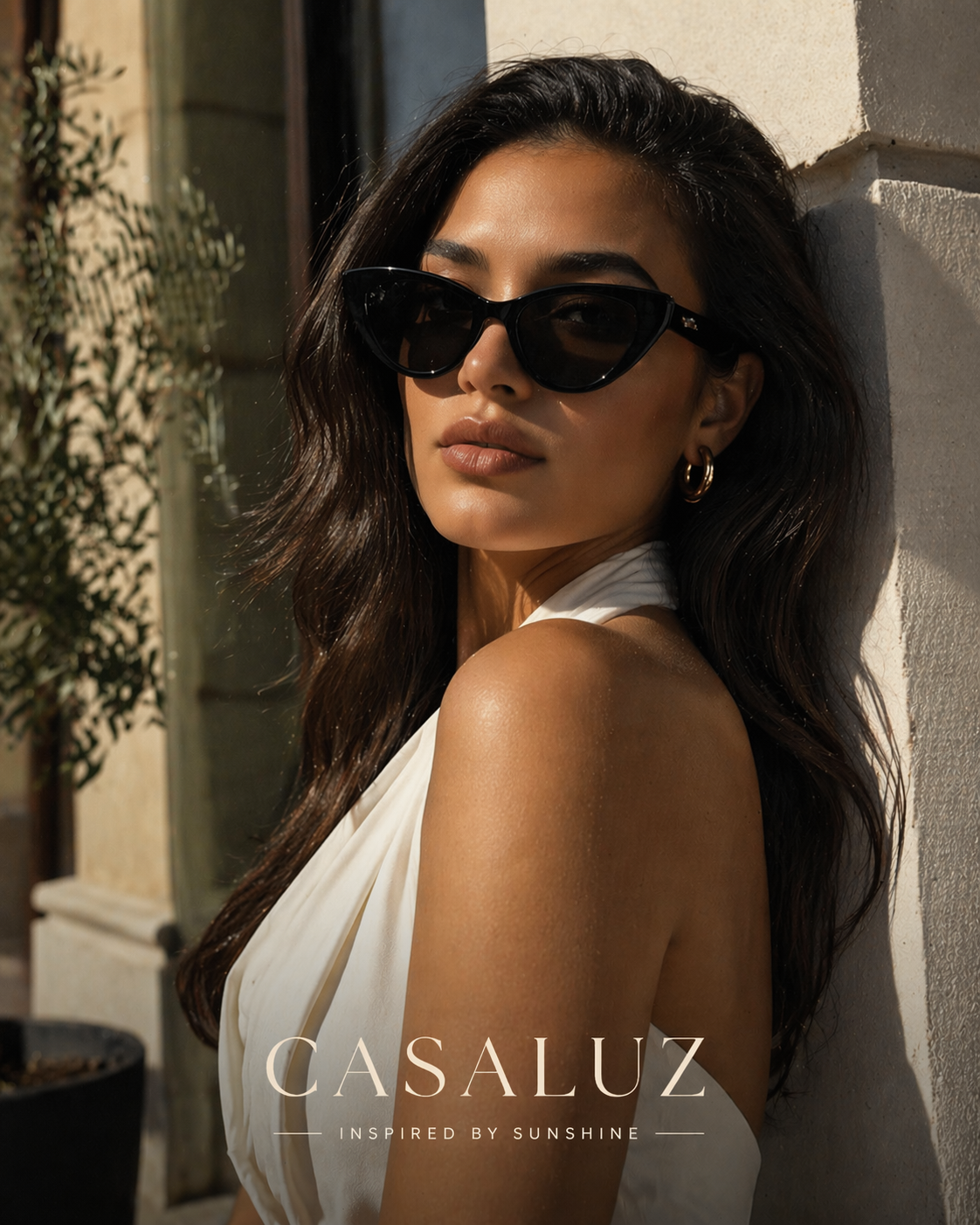 CASALUZ Cat Eye Sunglasses Noir