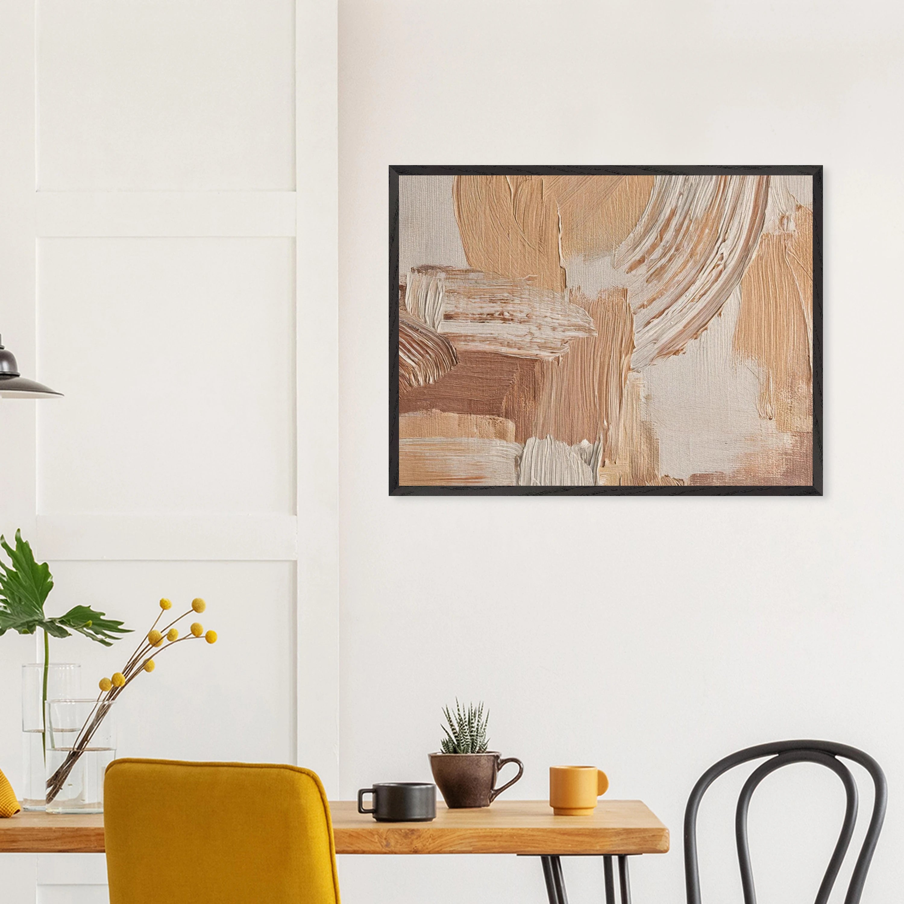 Texturierte Essence  - 60x80cm & 70x100cm in warmen Beigetönen