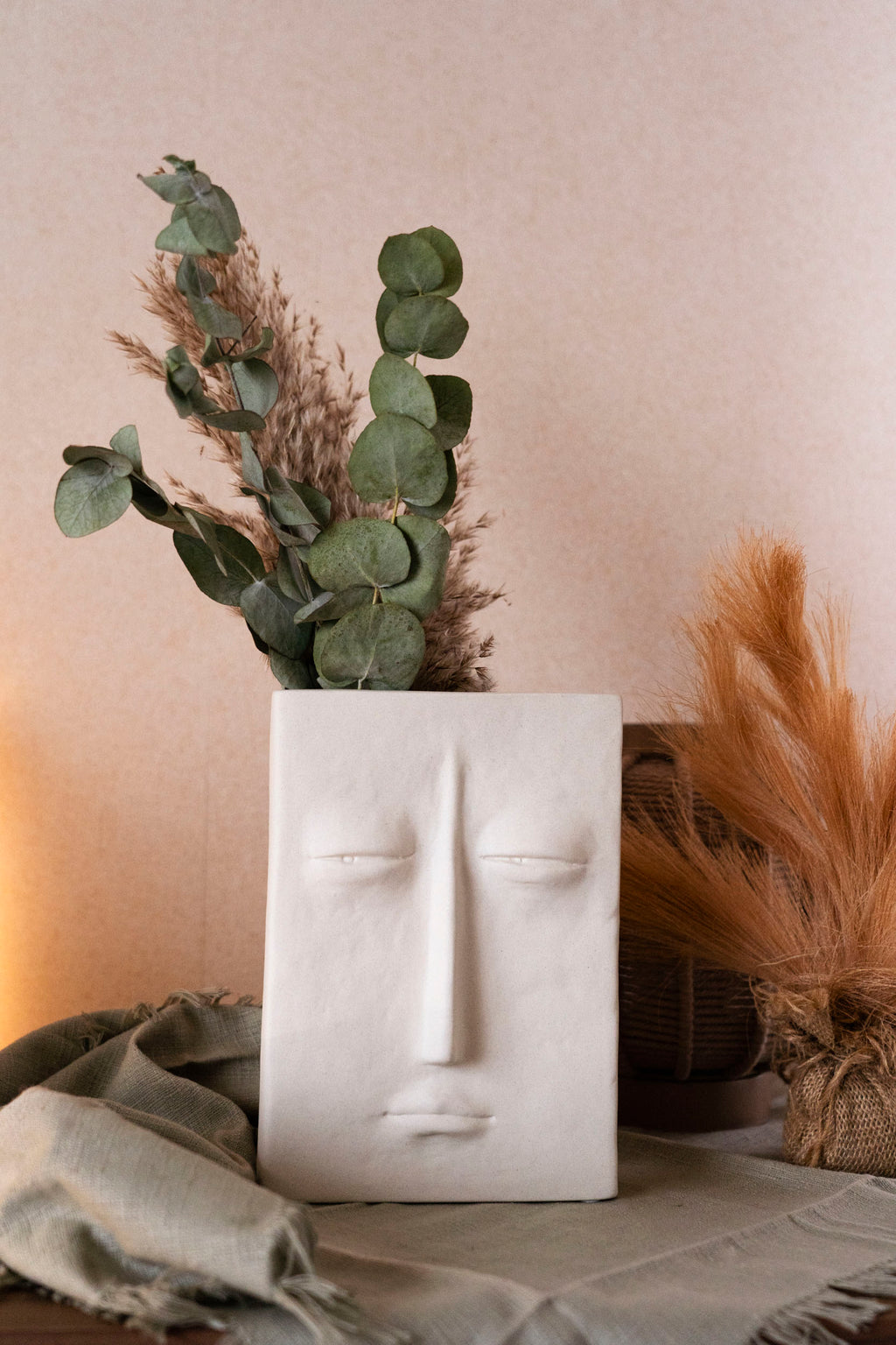 Designer Keramik Gesichtsvase