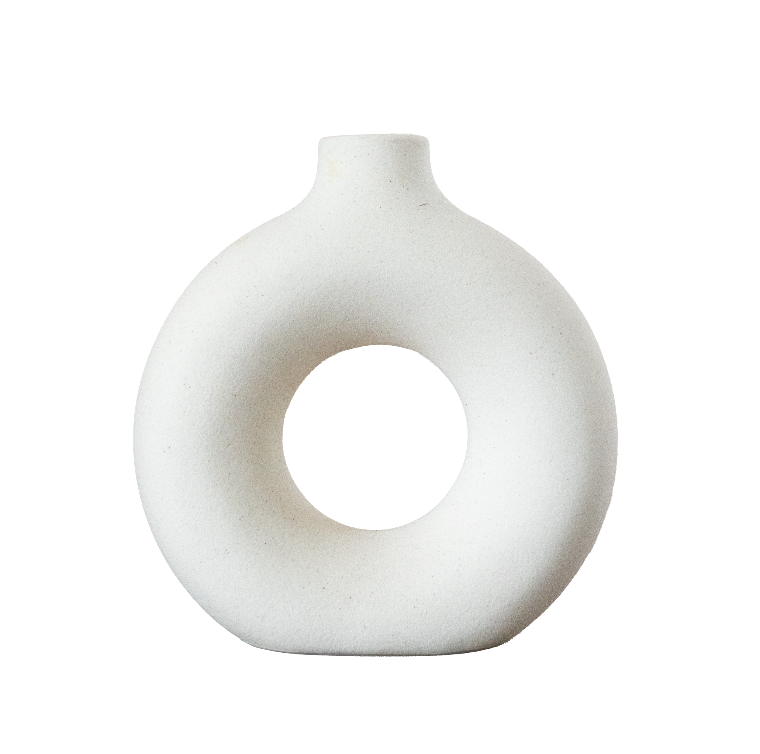 Minimalistische Ringvase Keramik