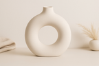 Minimalistische Ringvase Keramik
