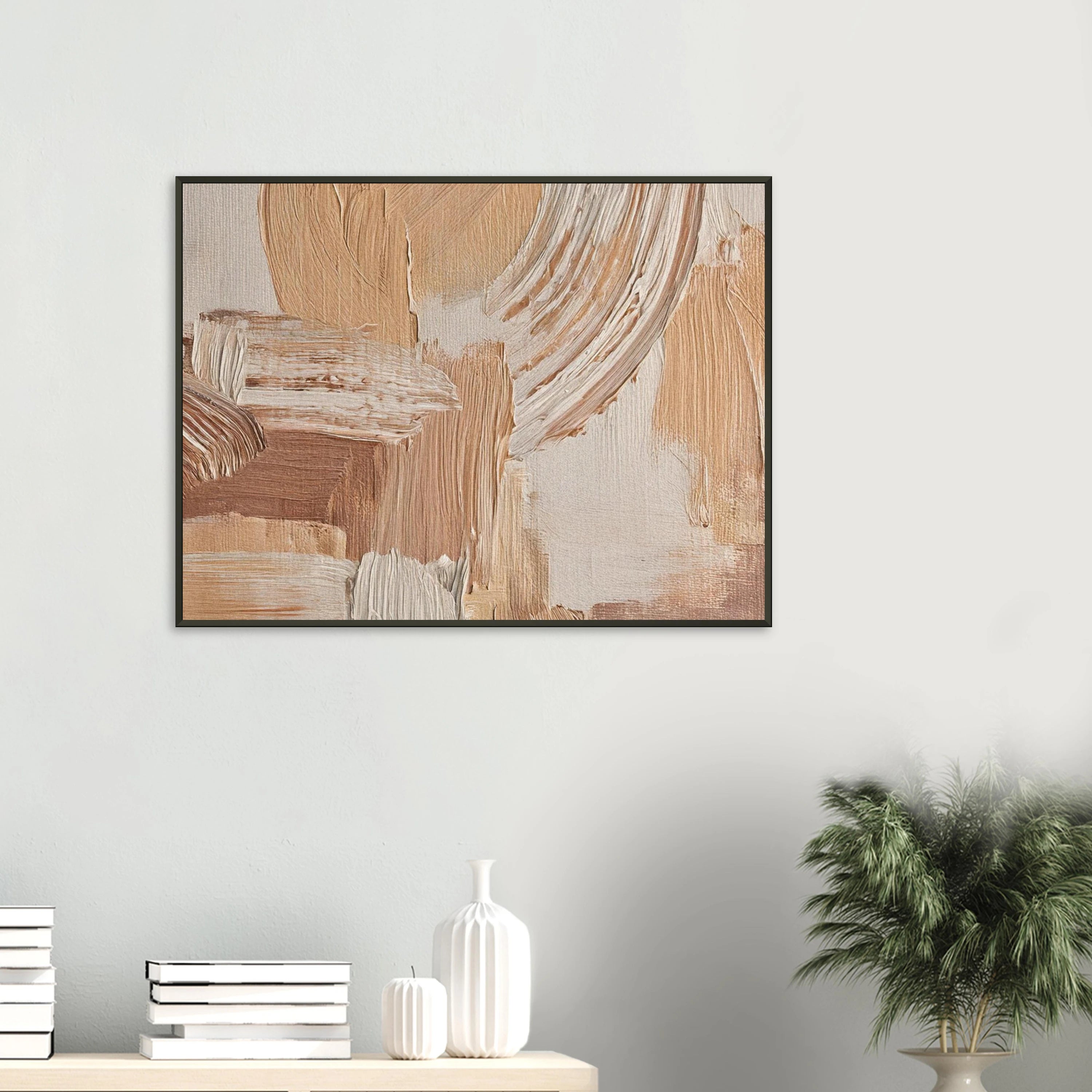 Texturierte Essence  - 60x80cm & 70x100cm in warmen Beigetönen